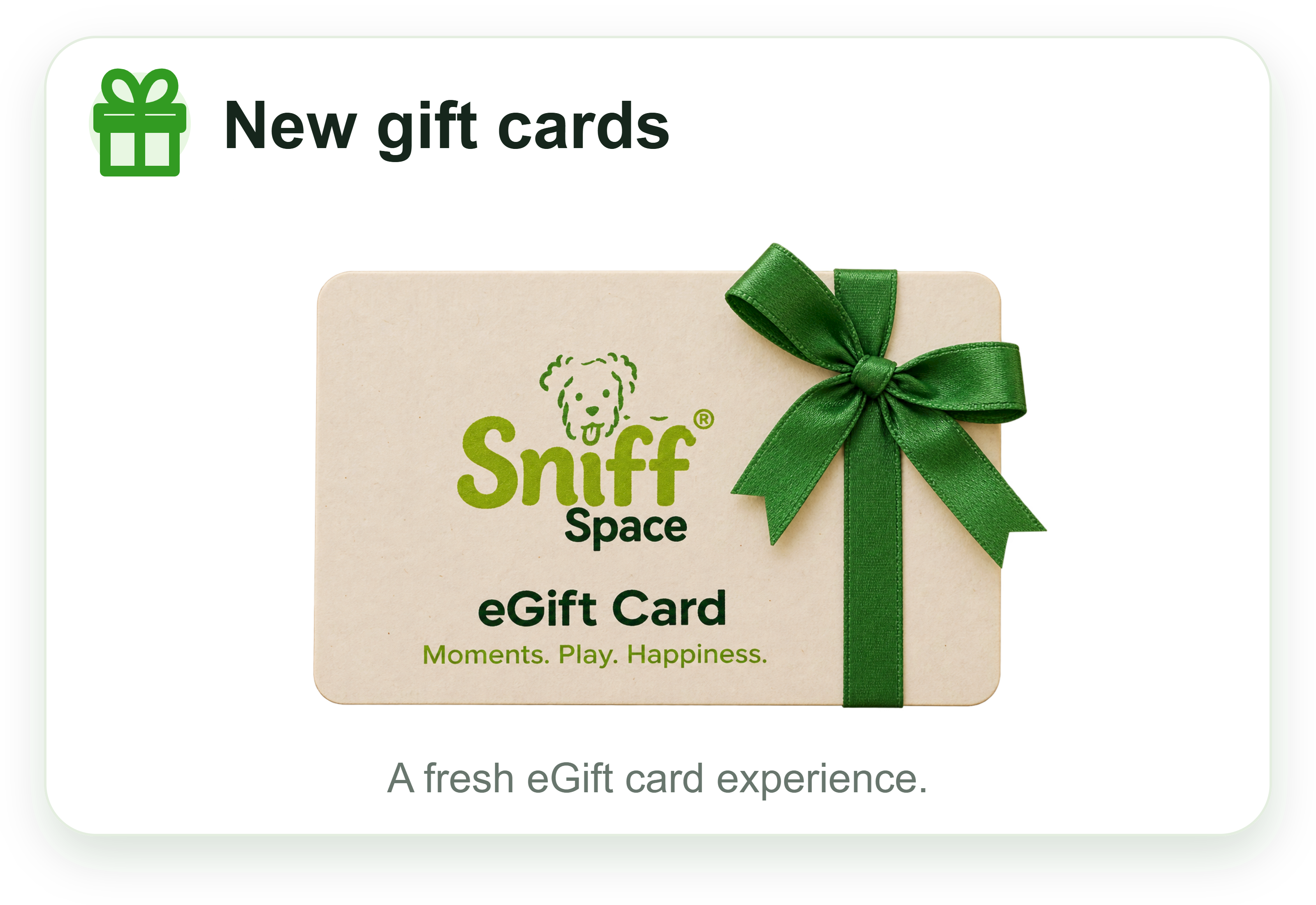 New gift cards. A fresh eGift card experience