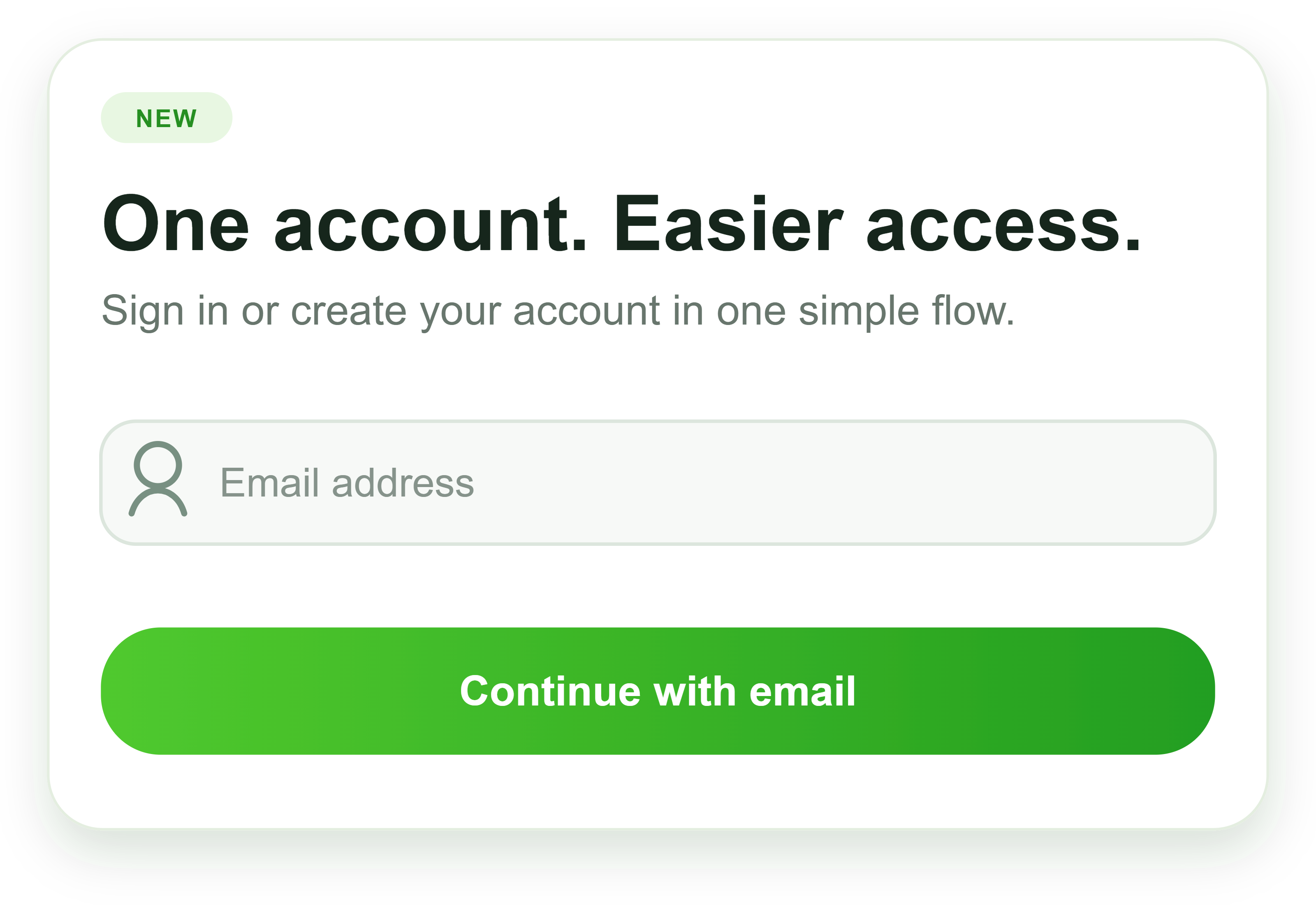 One account with an easier sign-in experience